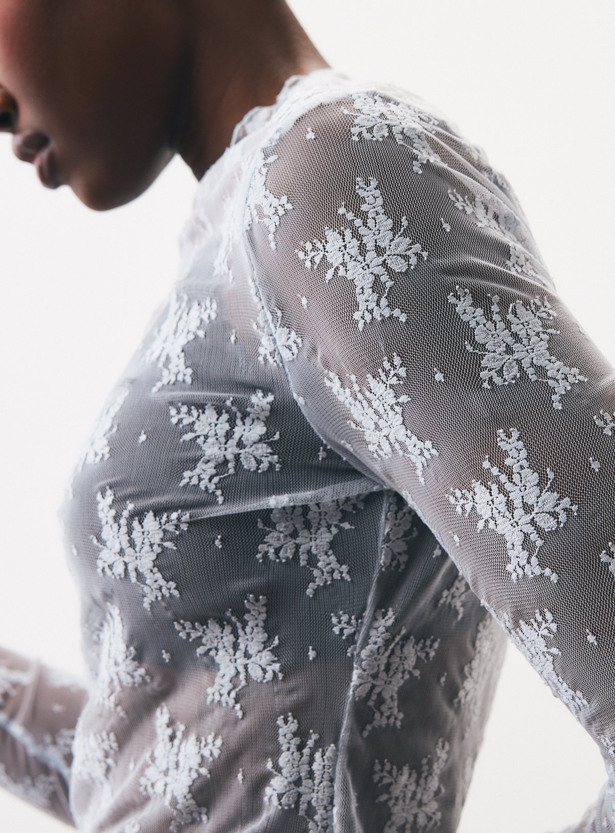 Light Blue Lace Second Skin Top 6 - Image 1 thumbnail